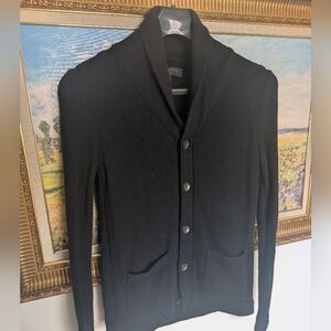 Rag & Bone Avery Black Wool Button-Up Cardigan Small